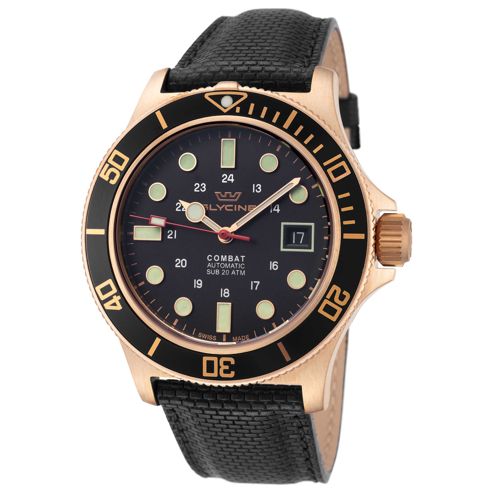 Front view of Glycine Combat Sub 42 Men's Automatic Watch GL0187