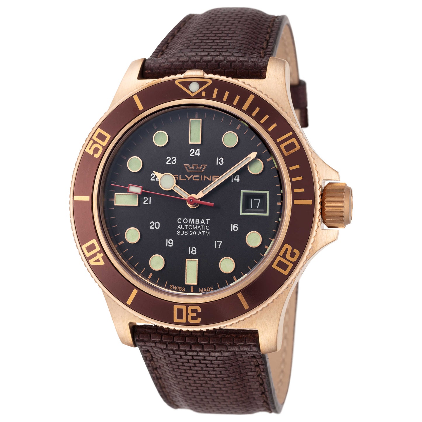 Front view of Glycine Combat Sub 42 Men's Automatic Watch GL0188
