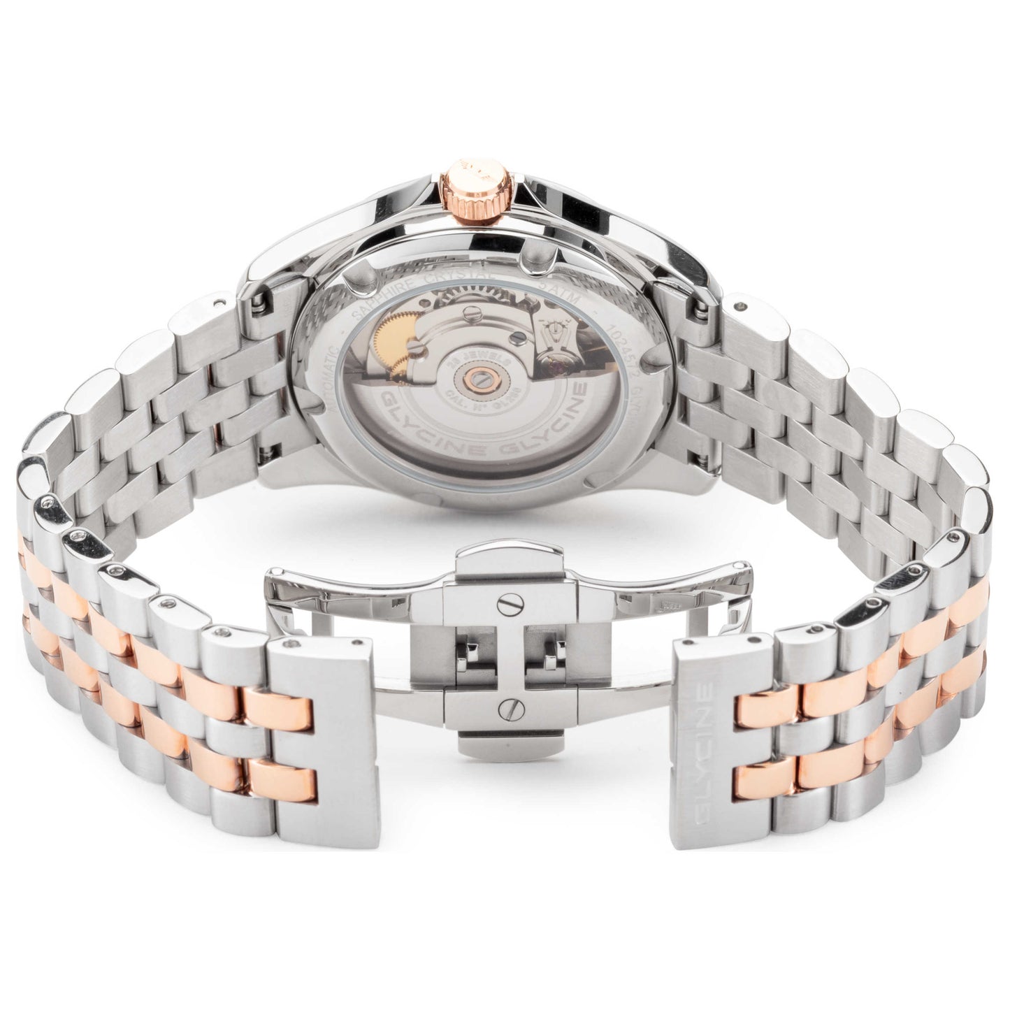 Back view of Glycine Combat Classic Moonphase Men's Automatic Watch GL0194