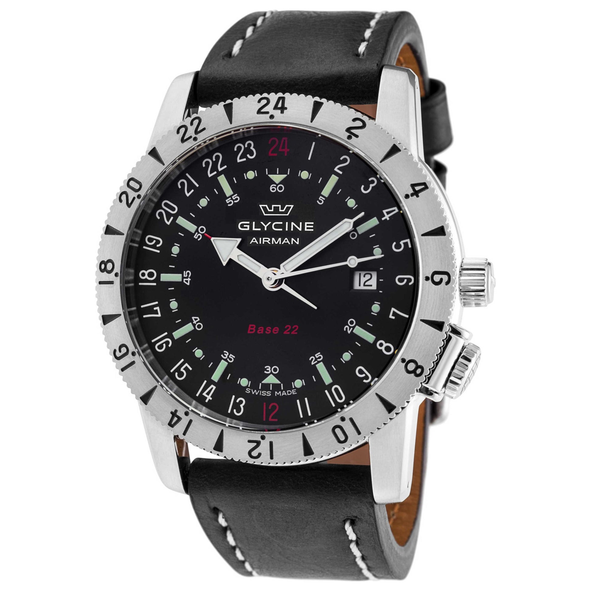 Front view of Glycine Airman Base 22 Purist Men's Automatic Watch GL0208