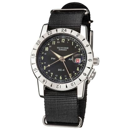 Front view of Glycine Airman 1953 Vintage GMT Men's Automatic Watch GL0218