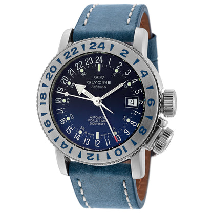 Front view of Glycine Airman 18 GMT Men's Automatic Watch GL0221