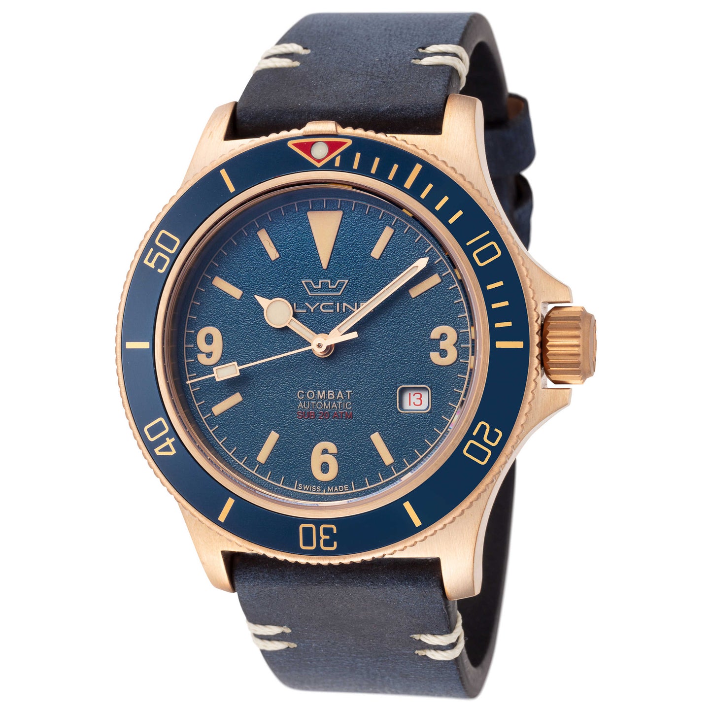 Front view of Glycine Combat Sub 42 Vintage Men's Automatic Watch GL0266
