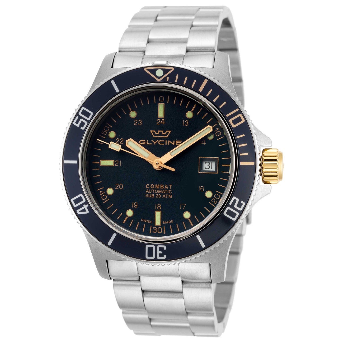 Front view of Glycine Combat Sub 42 Men's Automatic Watch GL0271