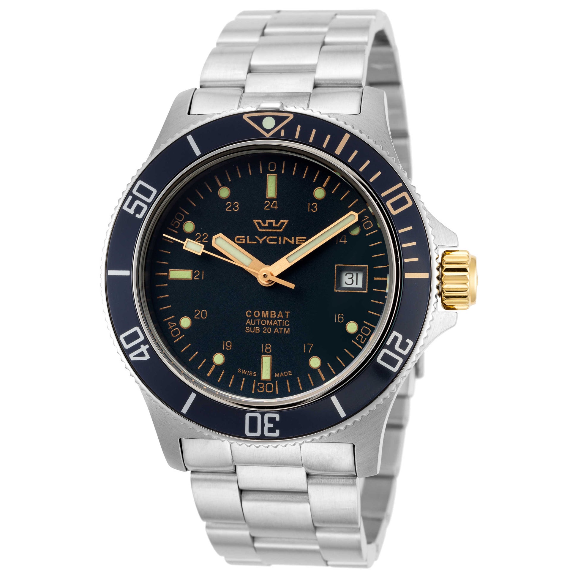 Front view of Glycine Combat Sub 42 Men's Automatic Watch GL0271
