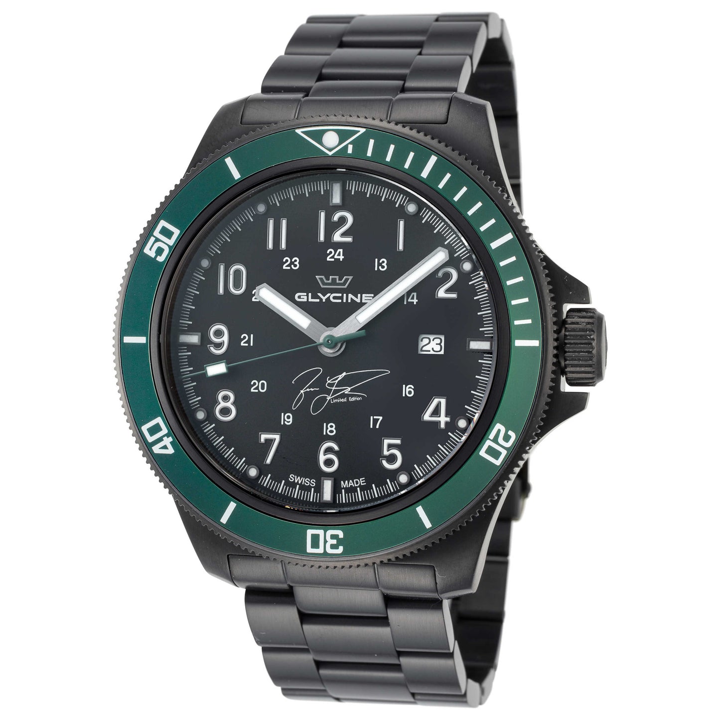 Front view of Glycine Combat Sub 46 "Jason Taylor" Men's Automatic Watch GL0296