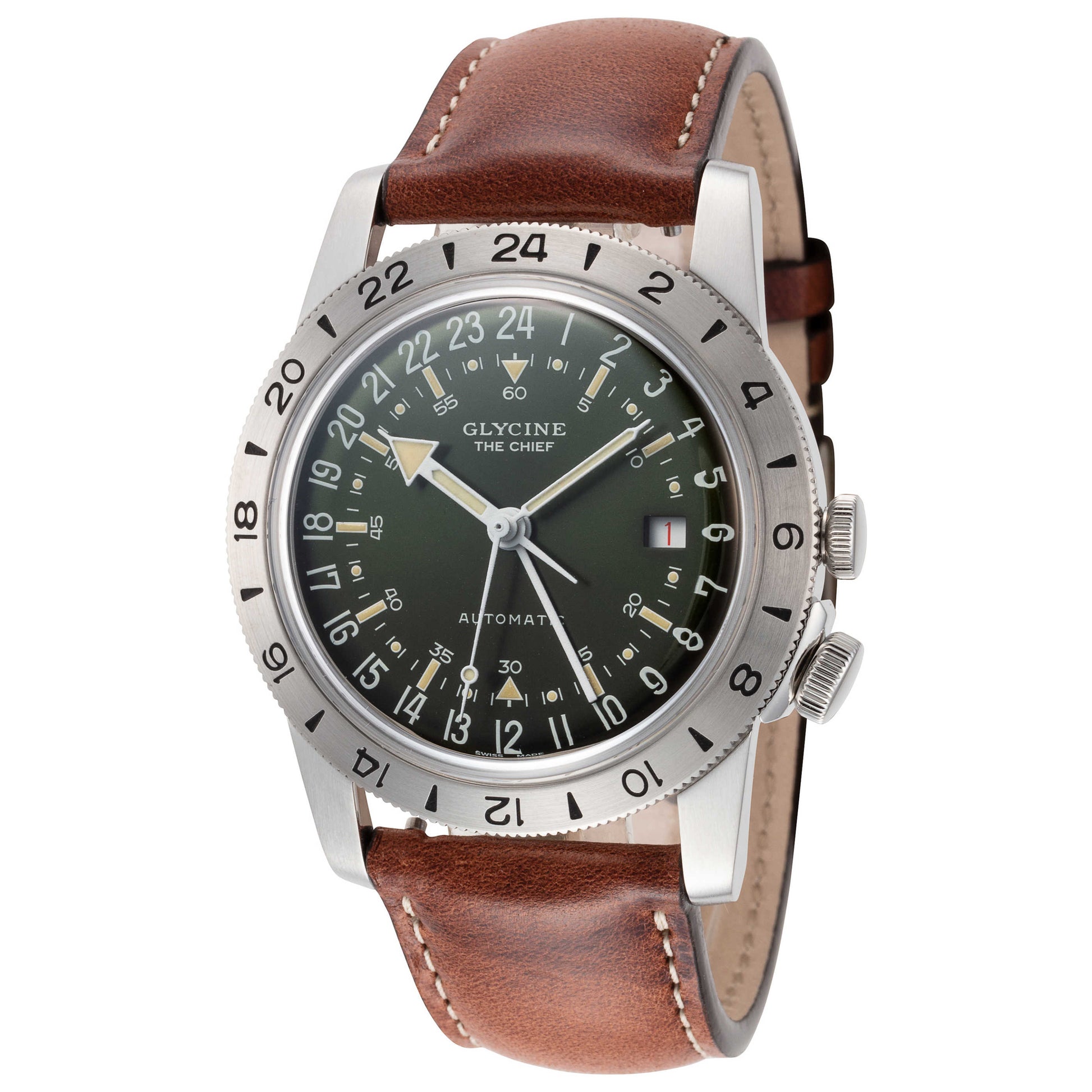 Front view of Glycine Airman Men's Automatic Watch GL0305