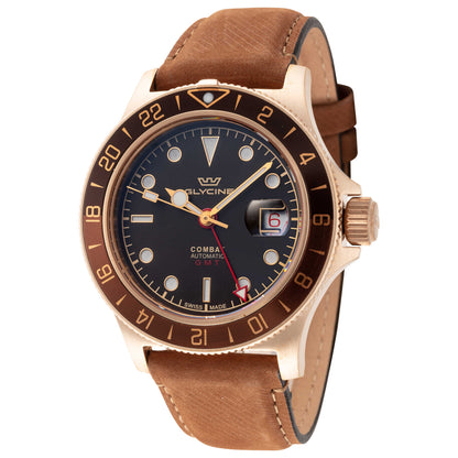 Front view of Glycine Combat Sub Sport 42 Bronze Men's Automatic Watch GL0316