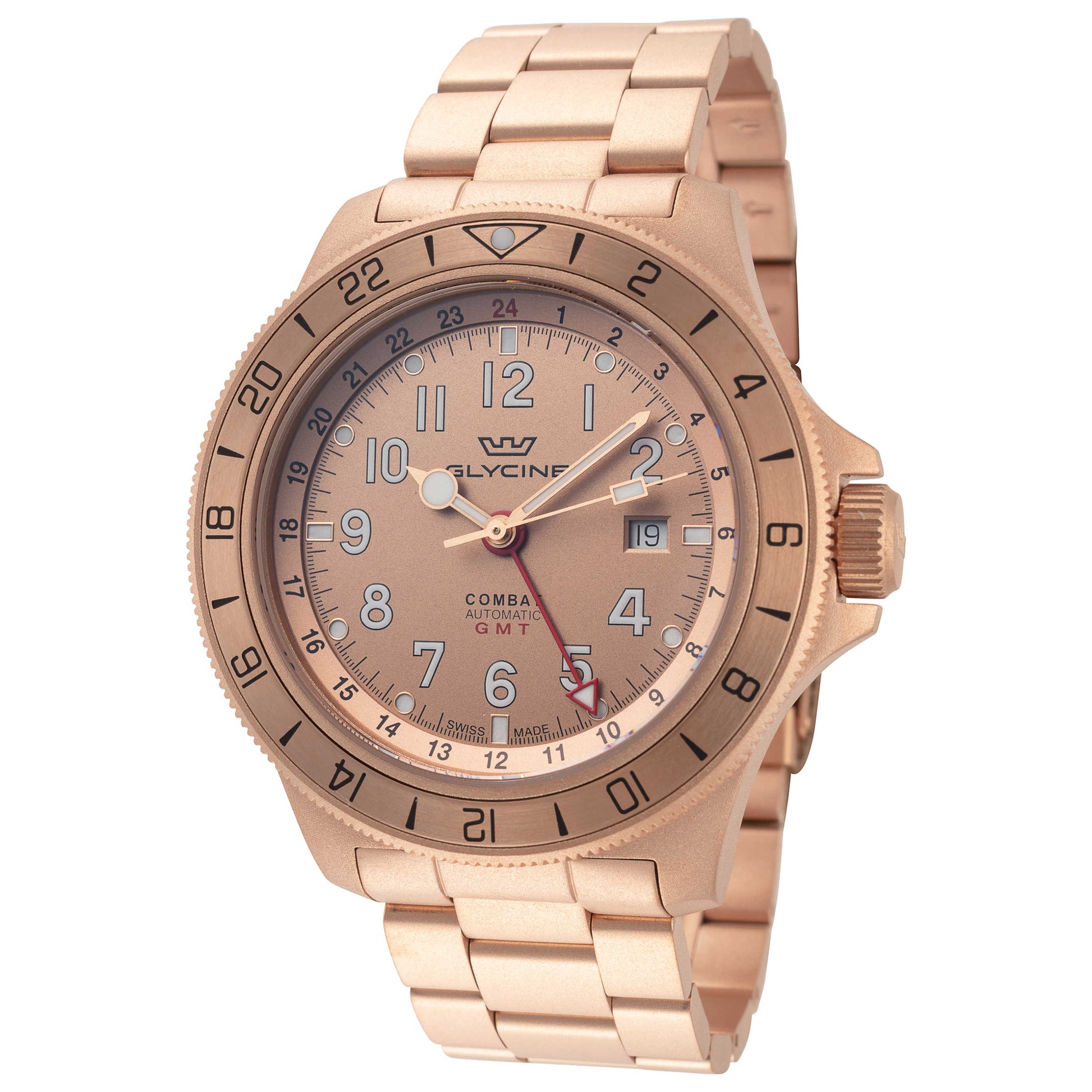 Front view of Glycine Combat Sub 46 GMT Men's Automatic Watch GL0331