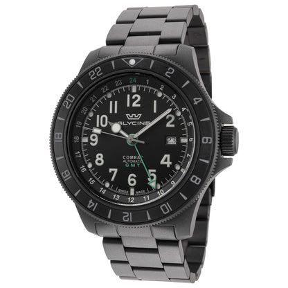 Front view of Glycine Combat Sub 46 GMT Men's Automatic Watch GL0332