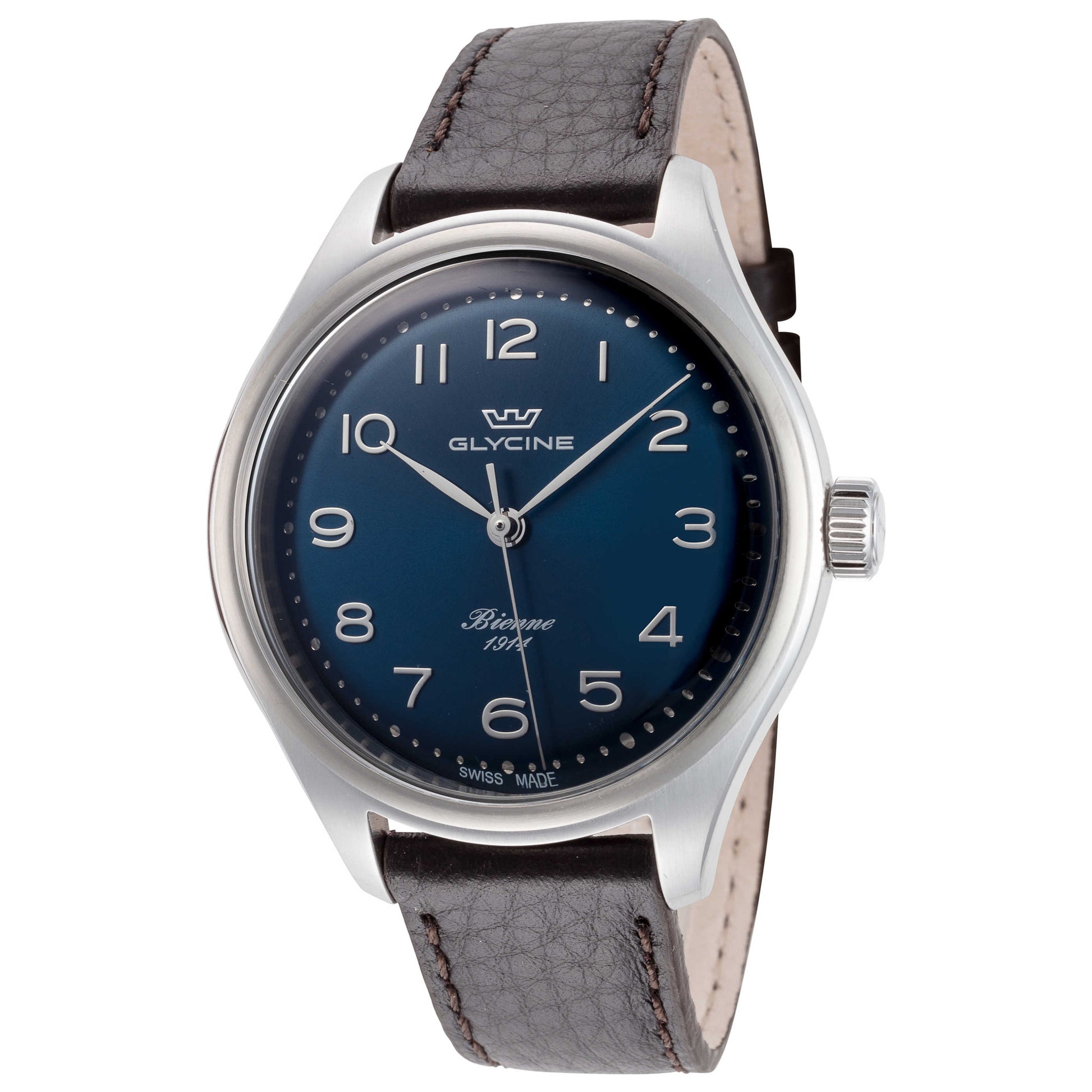 Front view of Glycine Bienne 1914 Men's Automatic Watch GL0334