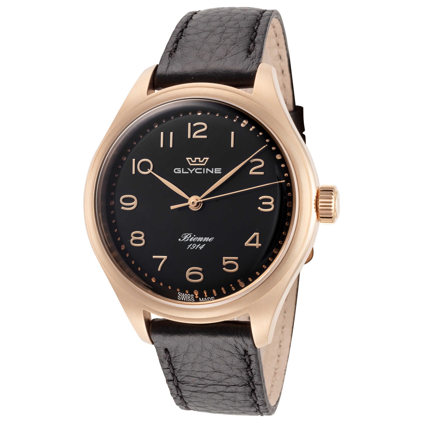 Front view of Glycine Bienne 1914 Men's Automatic Watch GL0335