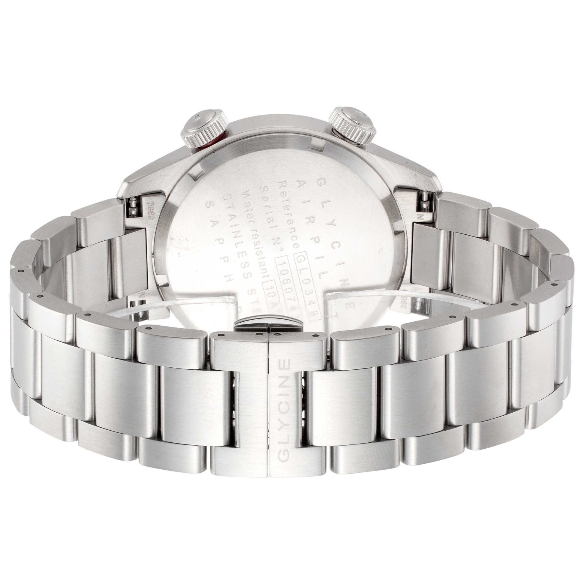 Back view of Glycine Airpilot GMT Men's Quartz Watch GL0348