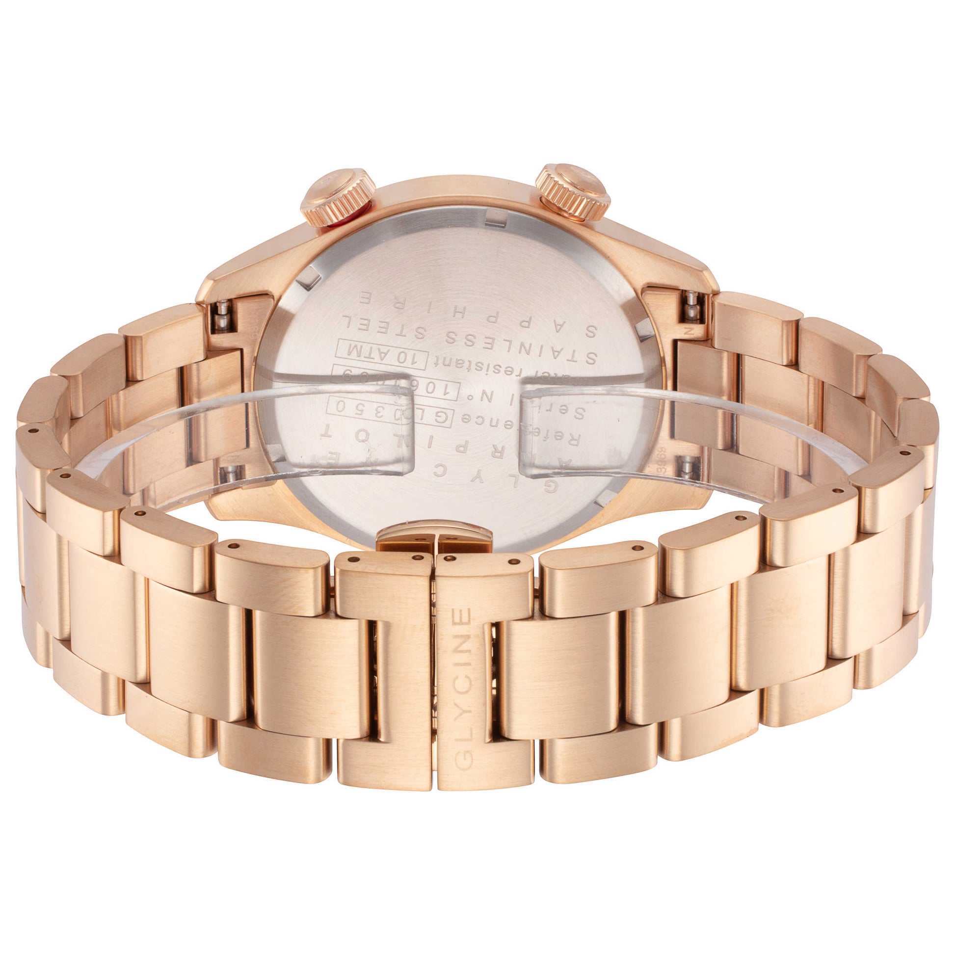 Back view of Glycine Airpilot GMT Men's Quartz Watch GL0350