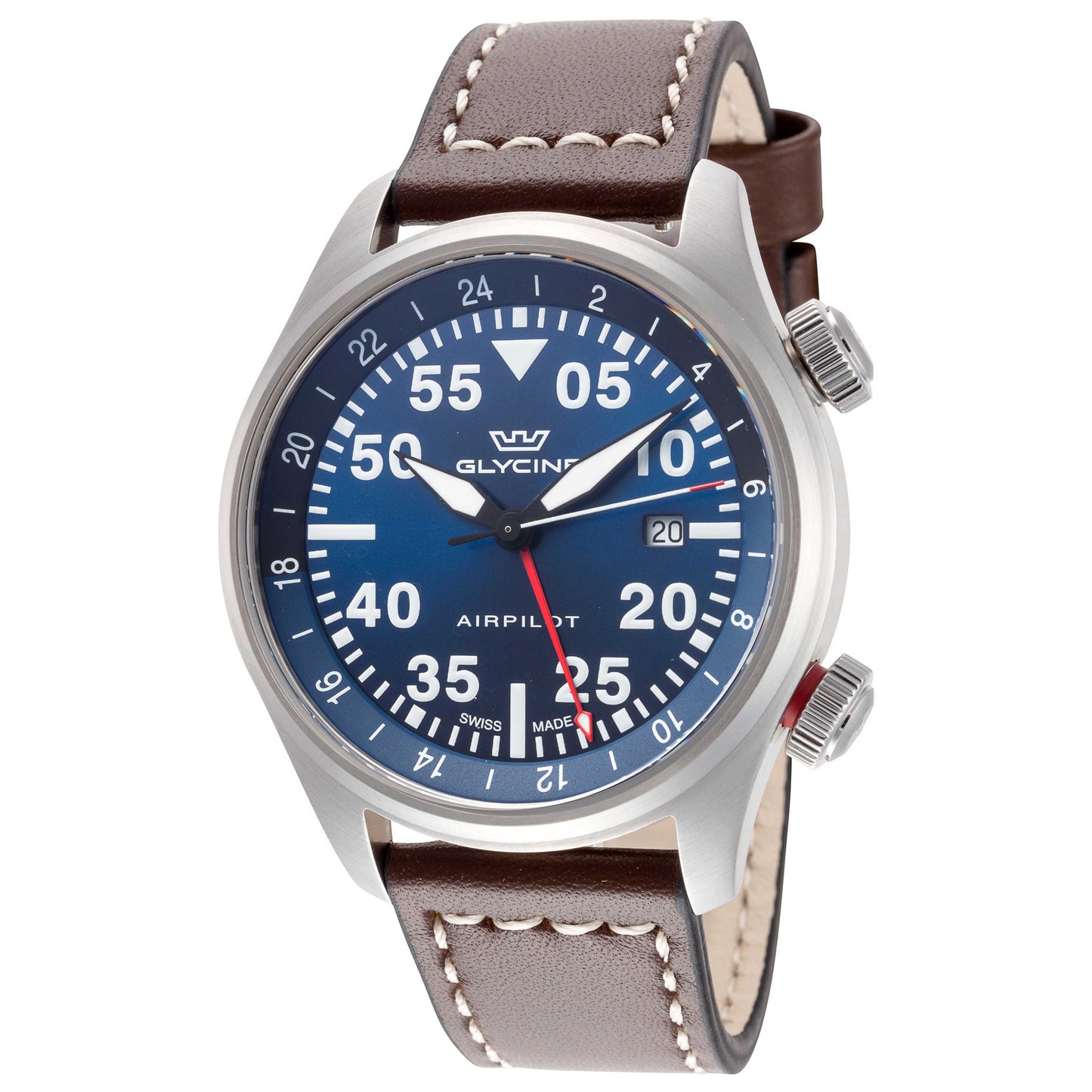 Front view of Glycine Airpilot GMT Men's Quartz Watch GL0351