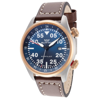 Front view of Glycine Airpilot GMT Men's Quartz Watch GL0352