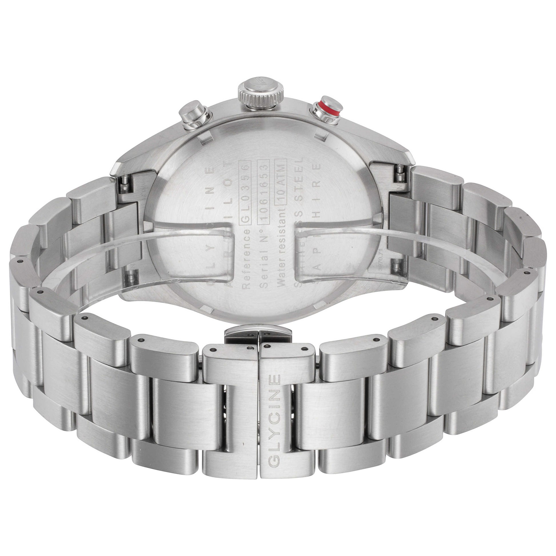 Back view of Glycine Airpilot Chrono 44 Men's Quartz Watch GL0356