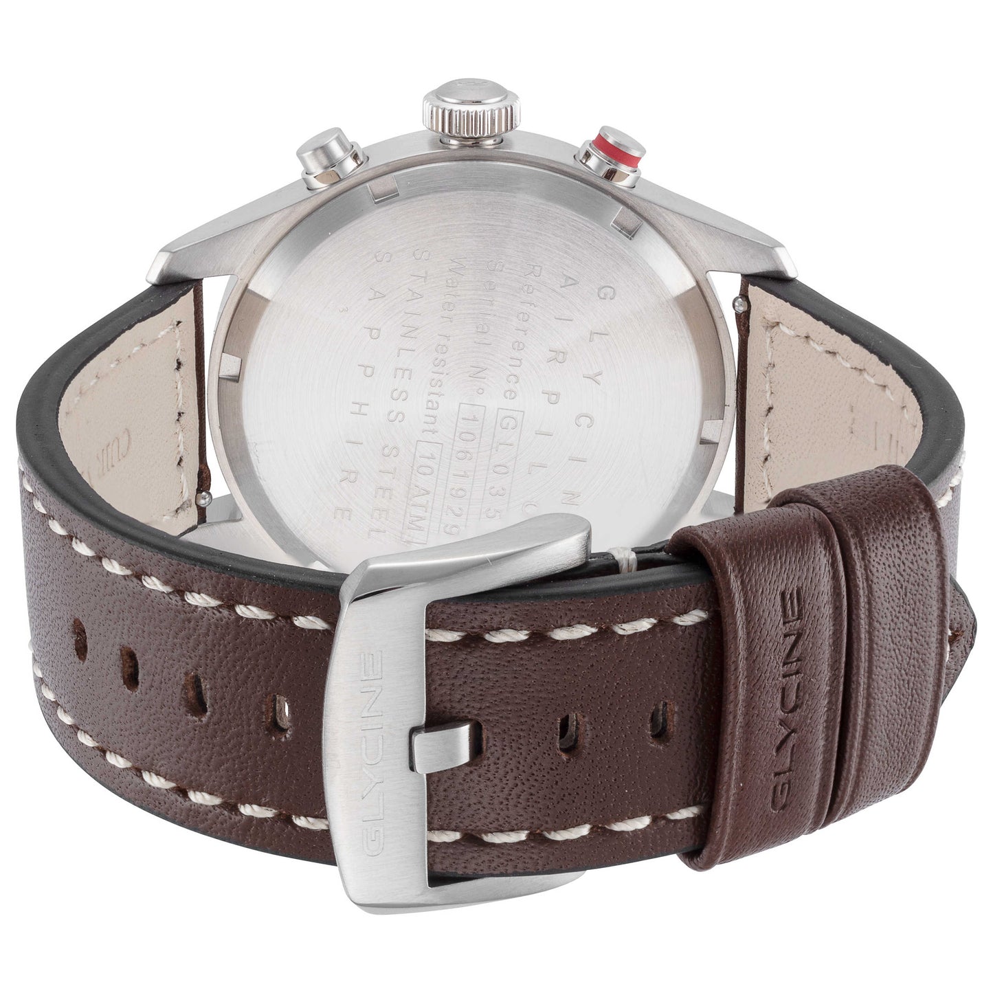 Back view of Glycine Airpilot Chrono 44 Men's Quartz Watch GL0359