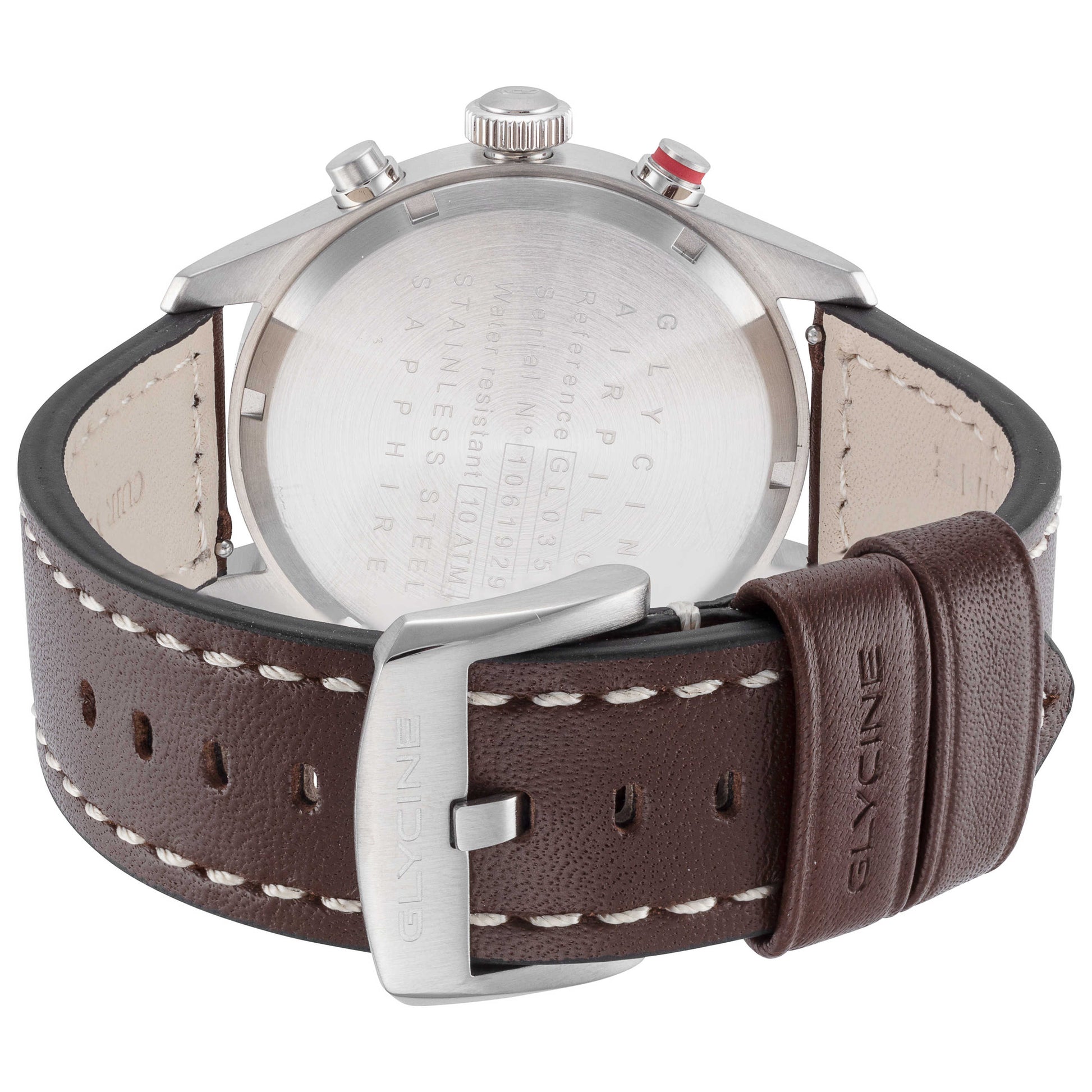 Back view of Glycine Airpilot Chrono 44 Men's Quartz Watch GL0359