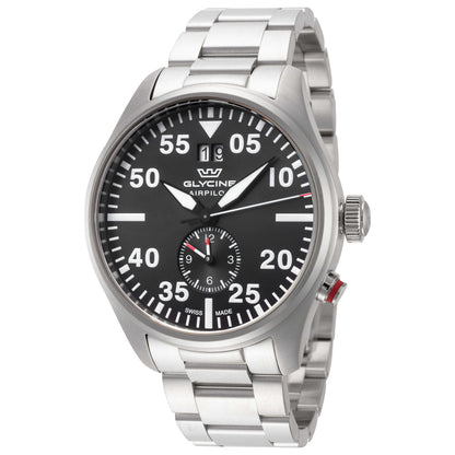 Front view of Glycine Airpilot Dual Time Men's Quartz Watch GL0363