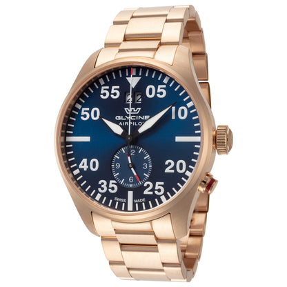 Front view of Glycine Airpilot Dual Time 44 Men's Quartz Watch GL0368