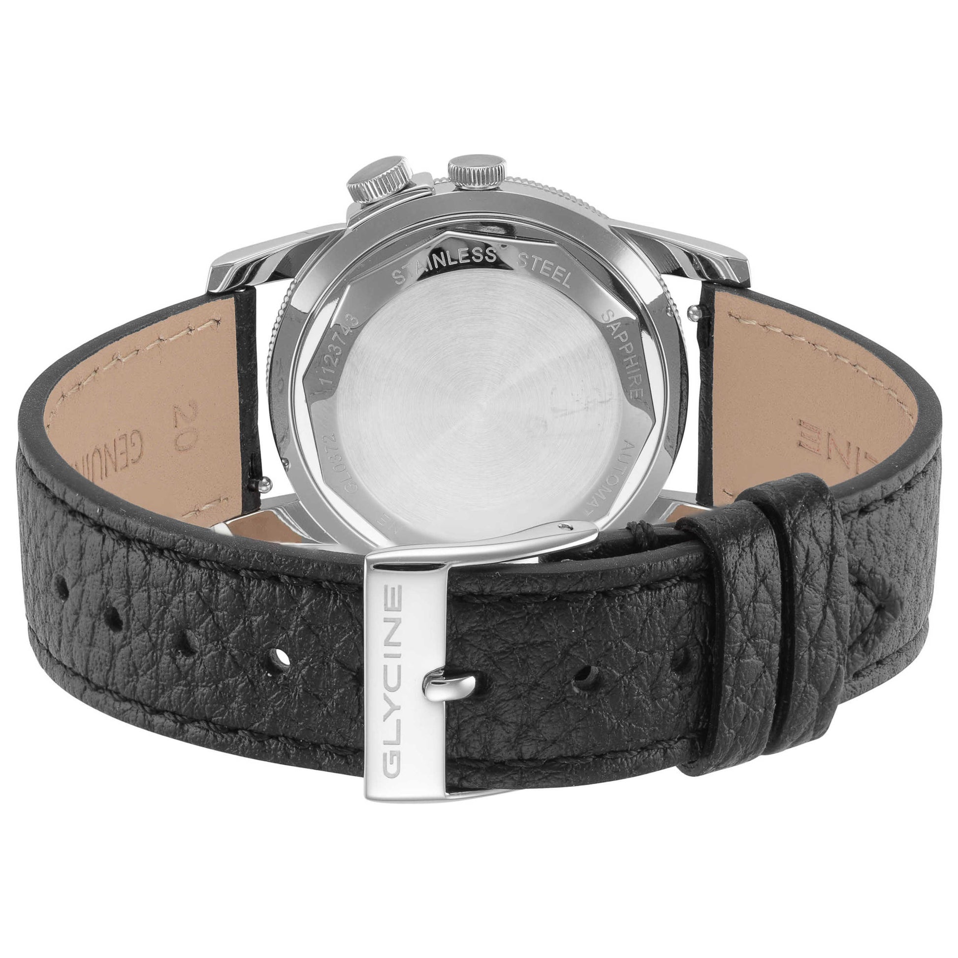 Back view of Glycine Airman No. 1 GMT Men's Automatic Watch GL0372