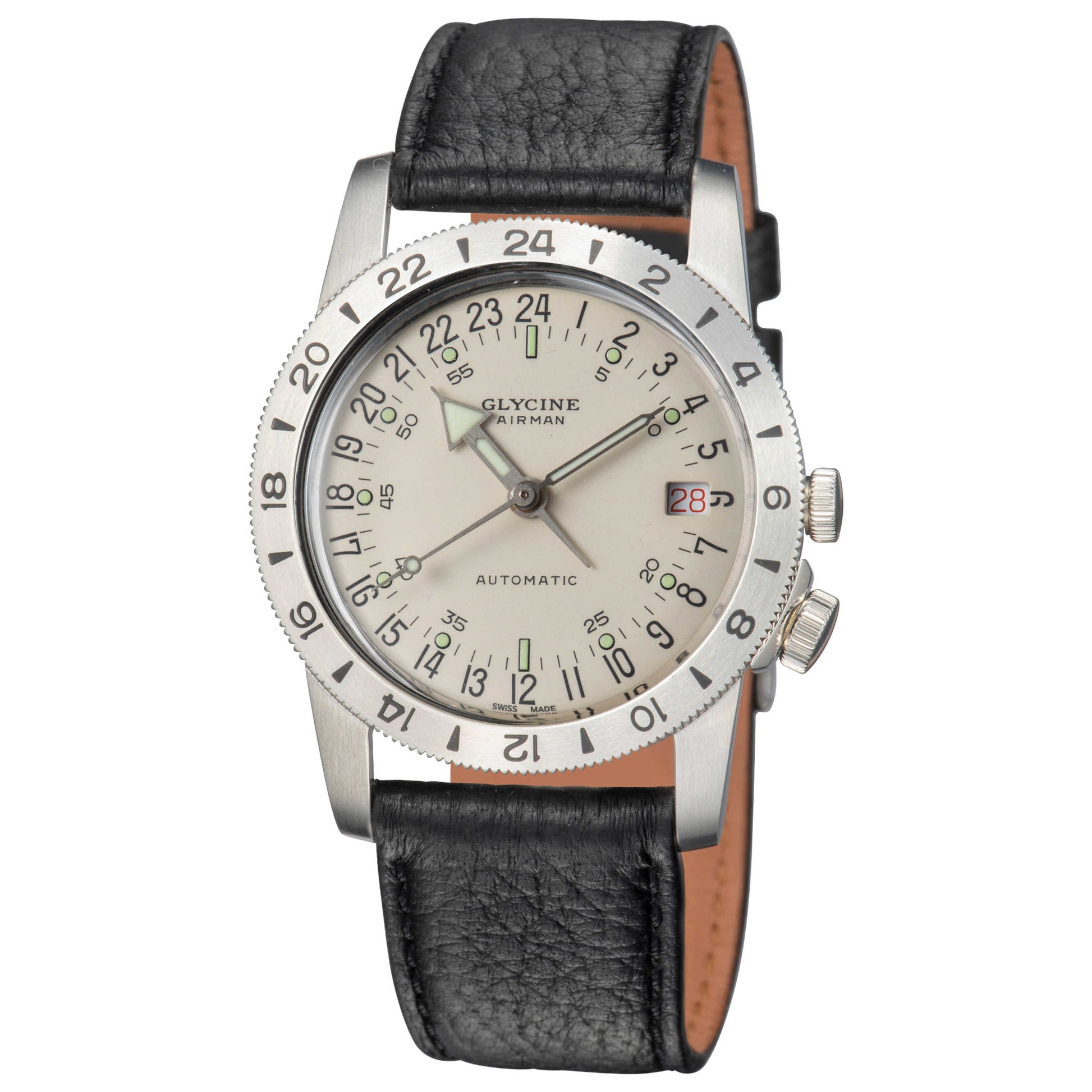 Front view of Glycine Airman No. 1 Purist Men's Automatic Watch GL0373