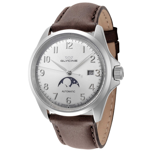 Front view of Glycine Combat Classic 40 Moonphase Men's Automatic Watch GL0384
