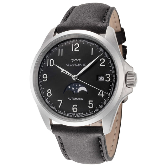 Front view of Glycine Combat Classic 40 Moonphase Men's Automatic Watch GL0386