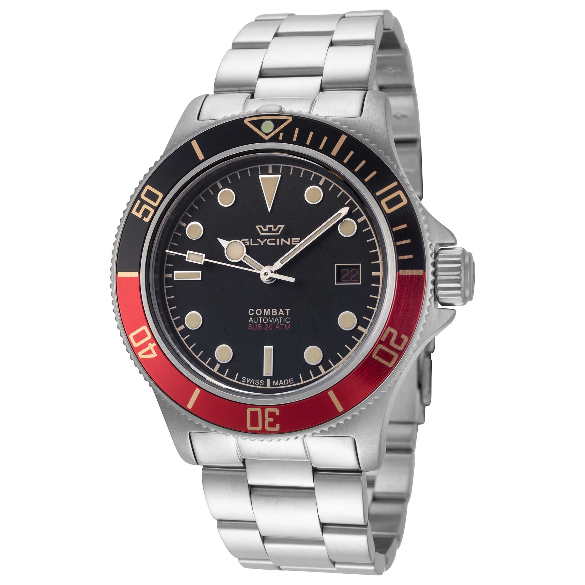 Front view of Glycine Combat Sub Sport Men's Automatic Watch GL0387