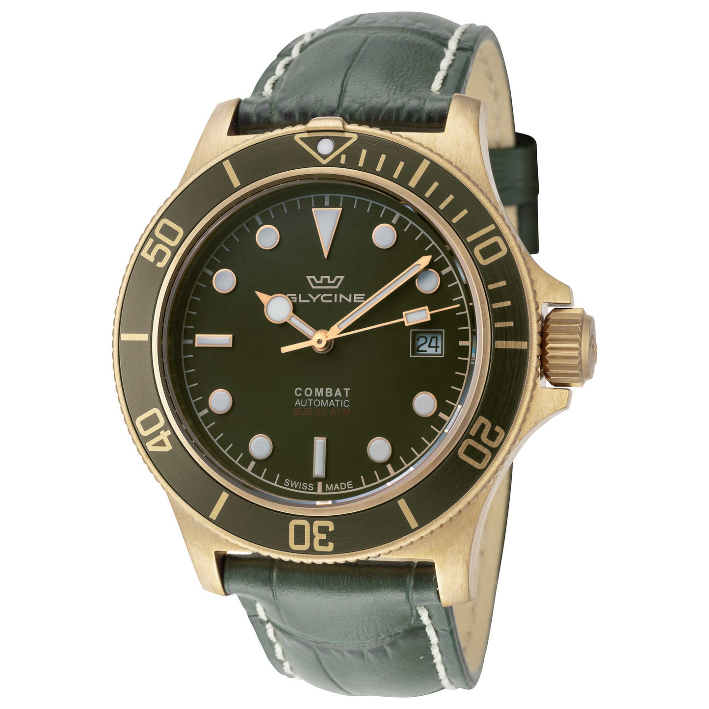 Front view of Glycine Combat Sub 42 Men's Automatic Watch GL0389