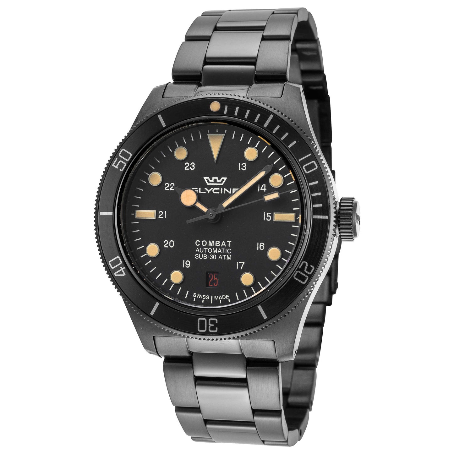 Front view of Glycine Combat Sub 39 Unisex Automatic Watch GL0407