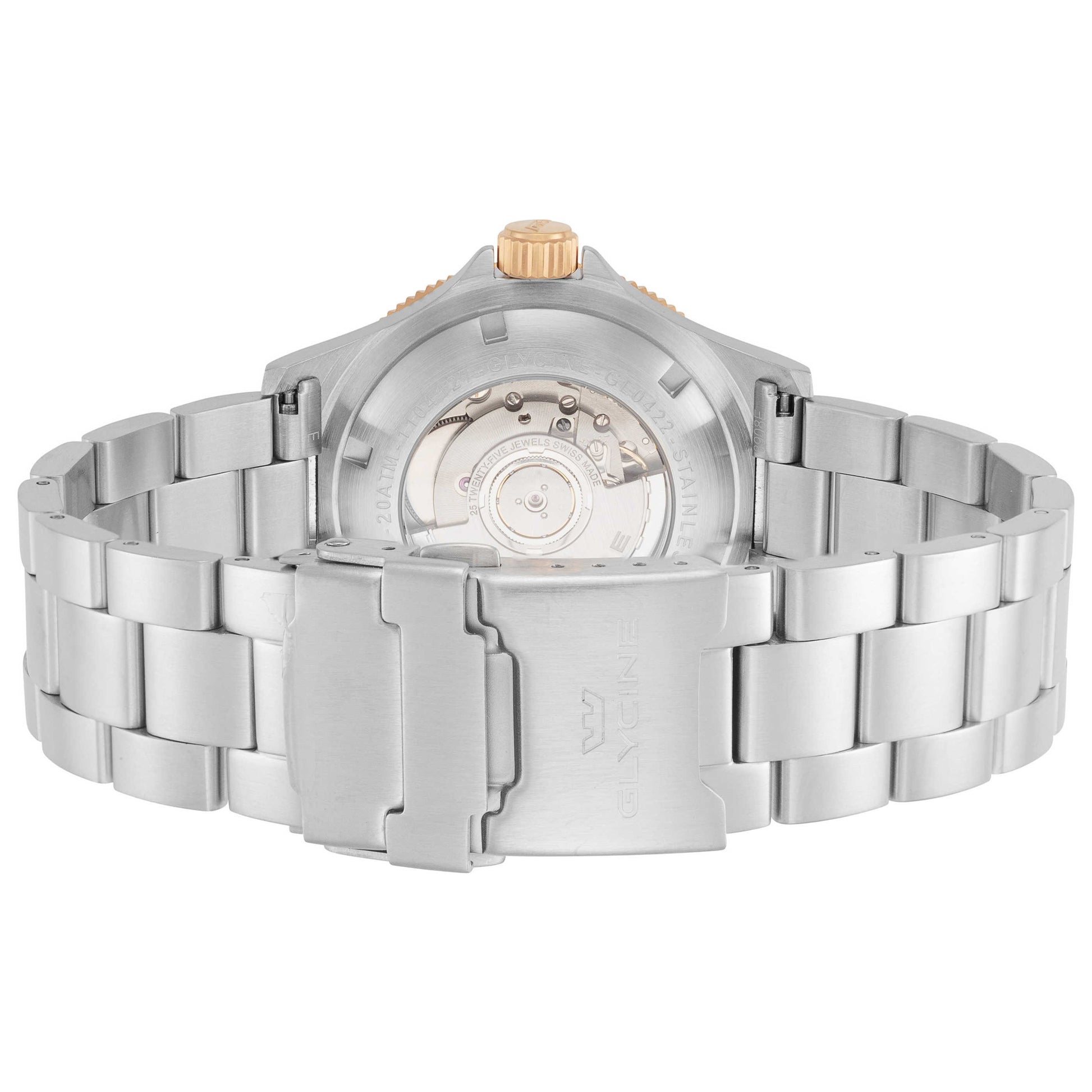 Back view of Glycine Combat Sub GMT 42 Men's Automatic Watch GL0422