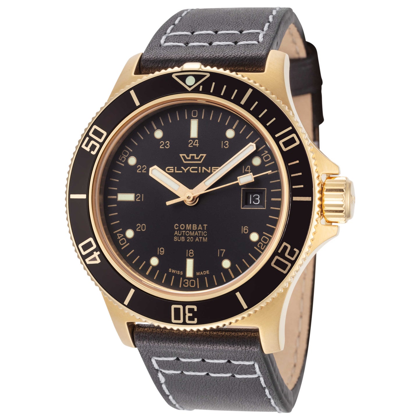 Front view of Glycine Combat Sub 42 Men's Automatic Watch GL0424