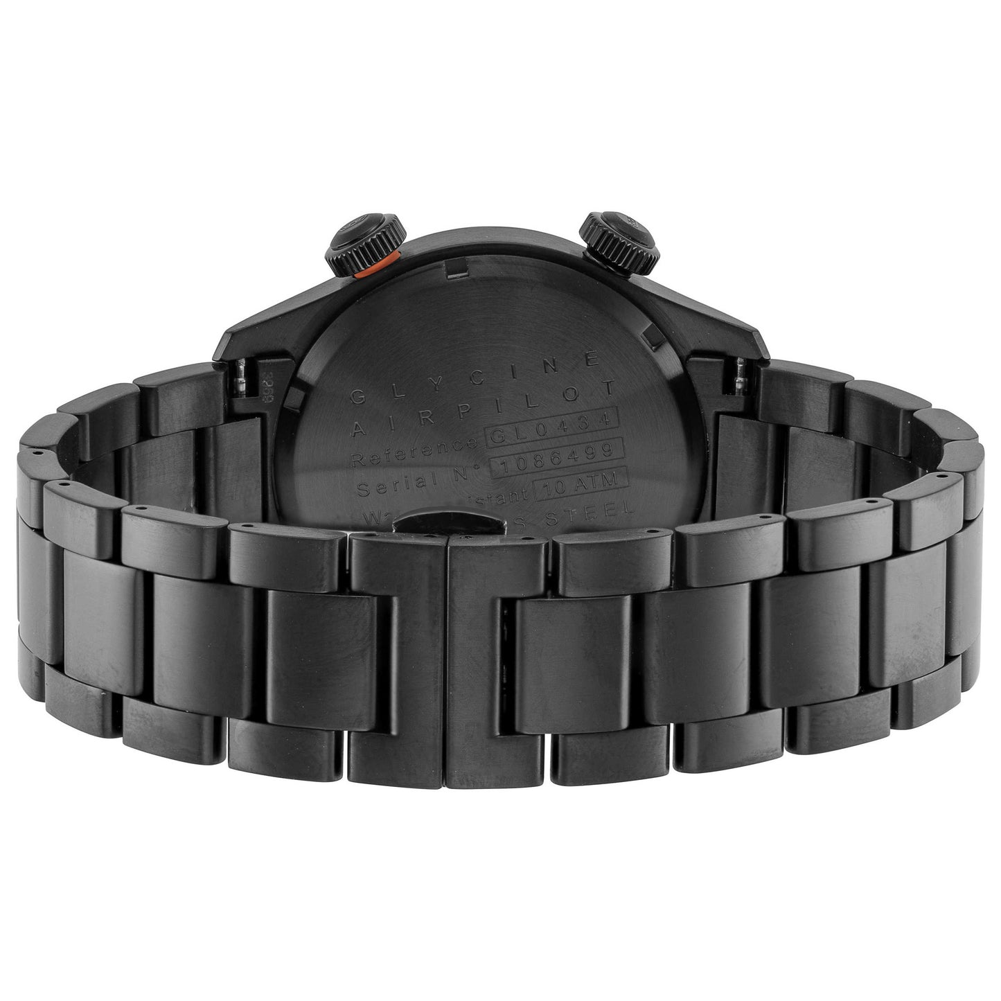 Back view of Glycine Airpilot GMT 44 Men's Quartz Watch GL0434