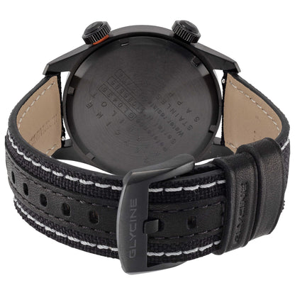 Back view of Glycine Airpilot GMT 44 Men's Quartz Watch GL0435