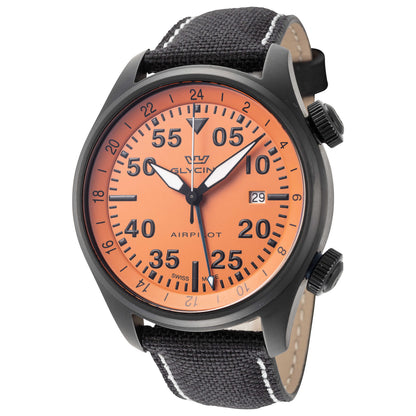 Front view of Glycine Airpilot GMT 44 Men's Quartz Watch GL0436