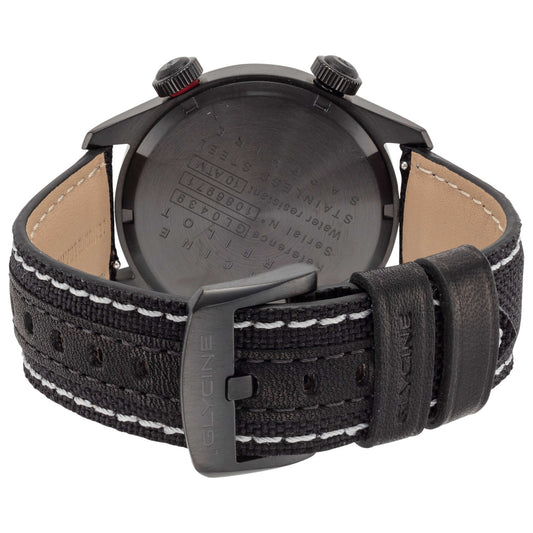 Back view of Glycine Airpilot GMT 44 Men's Quartz Watch GL0439