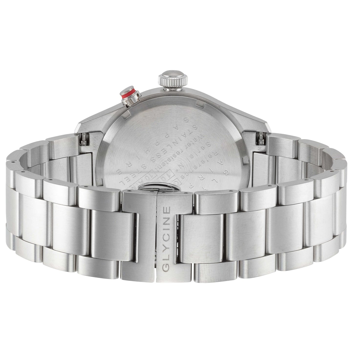 Back view of Glycine Airpilot Dual Time 44 Men's Quartz Watch GL0450