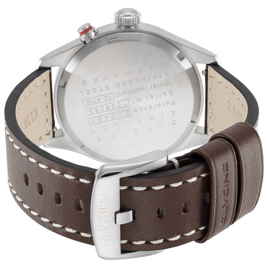 Back view of Glycine Airpilot Dual Time 44 Men's Quartz Watch GL0451