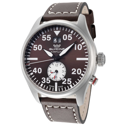 Front view of Glycine Airpilot Dual Time 44 Men's Quartz Watch GL0452