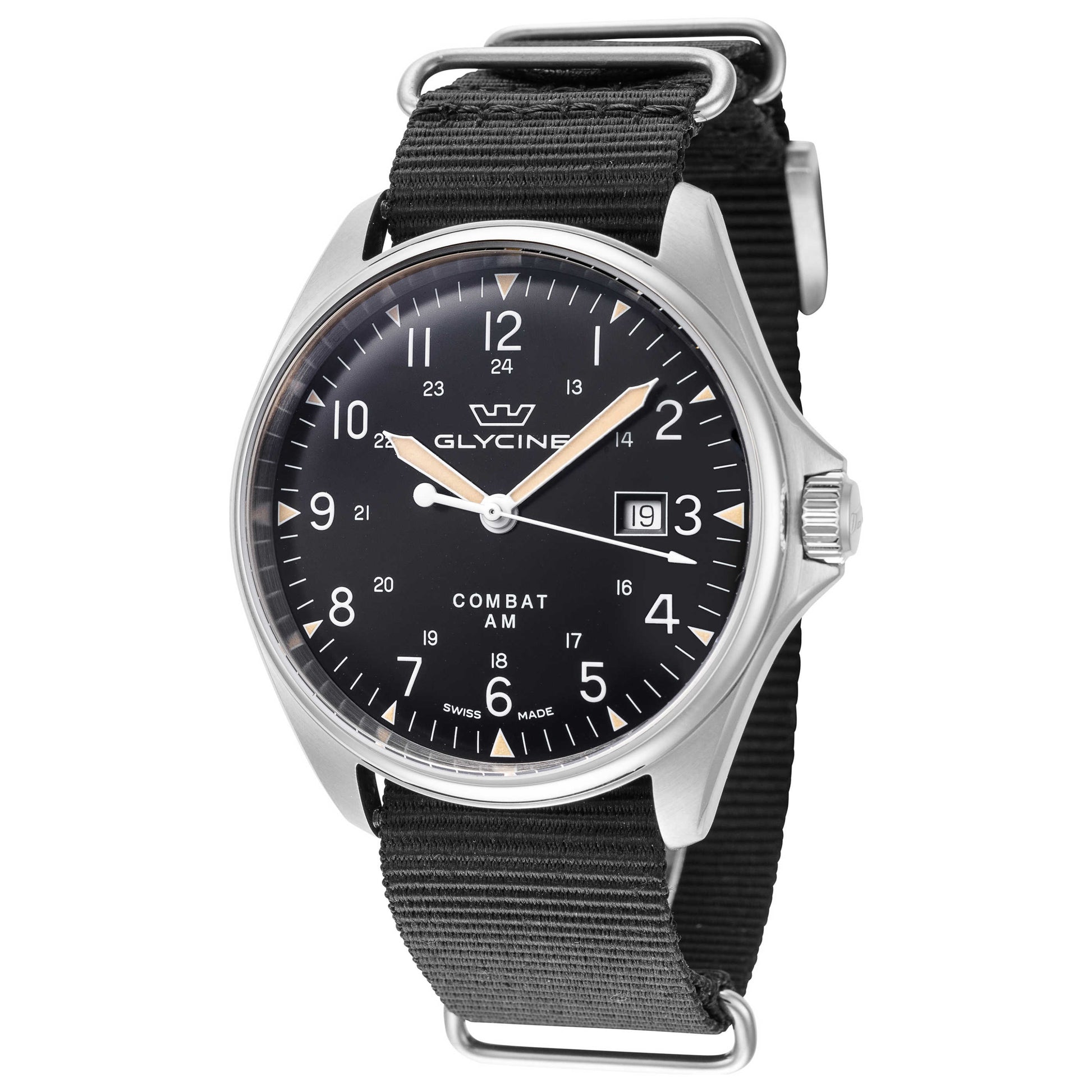 Front view of Glycine Combat Vintage Men's Automatic Watch GL0459