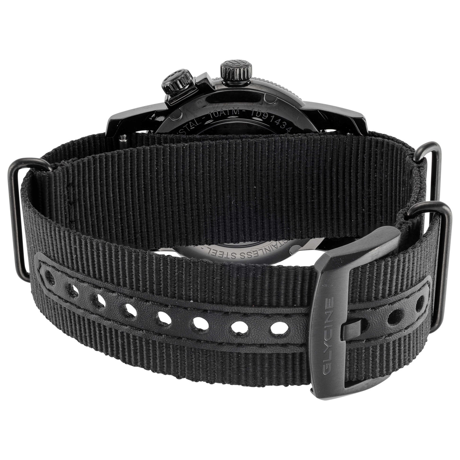 Back view of Glycine Airman Contemporary GMT Men's Automatic Watch GL0463