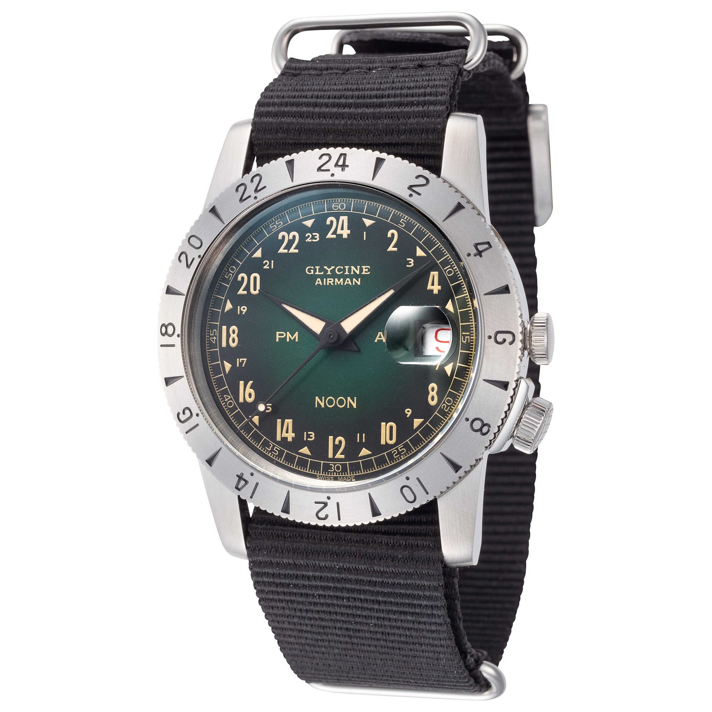 Front view of Glycine Airman Vintage Men's Automatic Watch GL0476