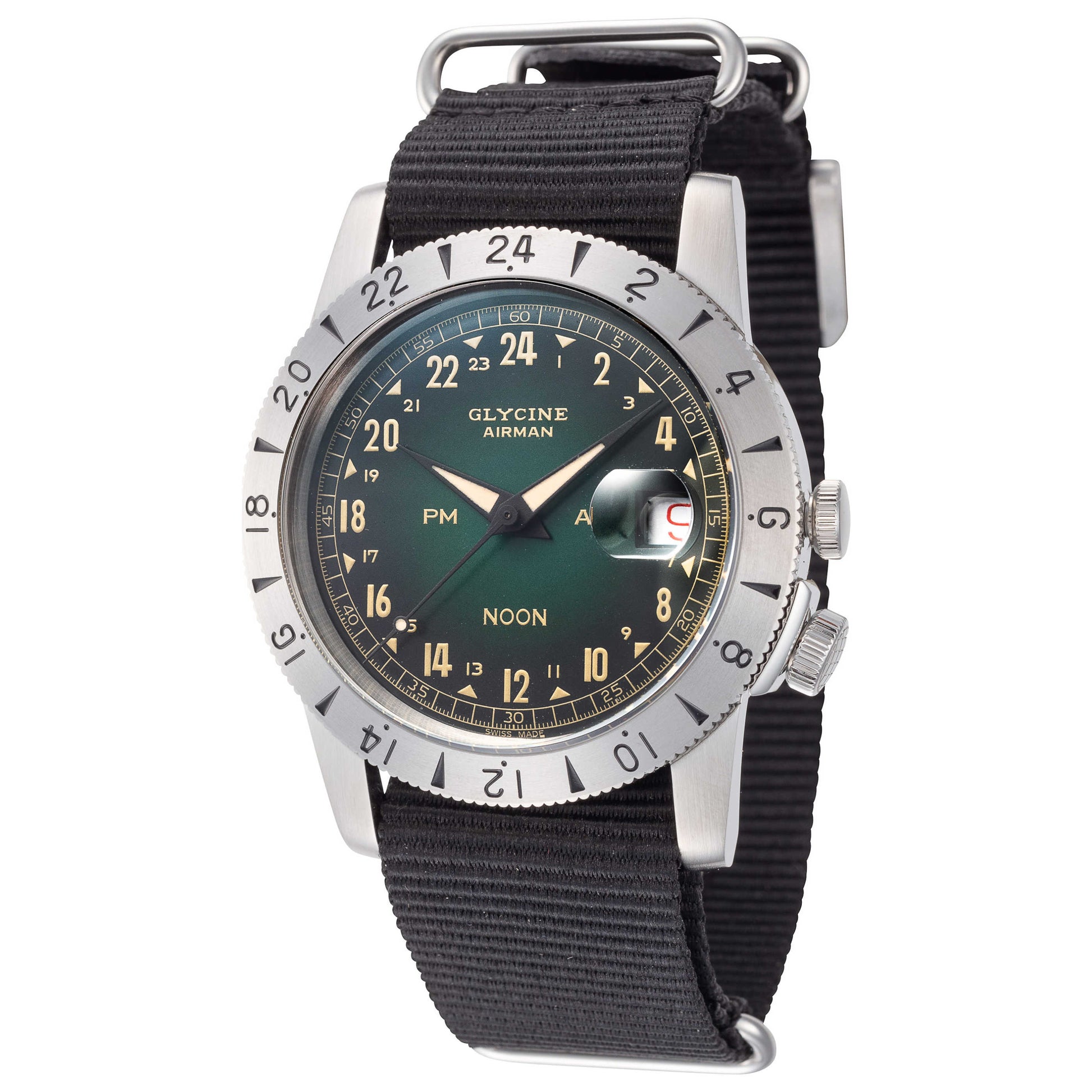 Front view of Glycine Airman Vintage Men's Automatic Watch GL0476