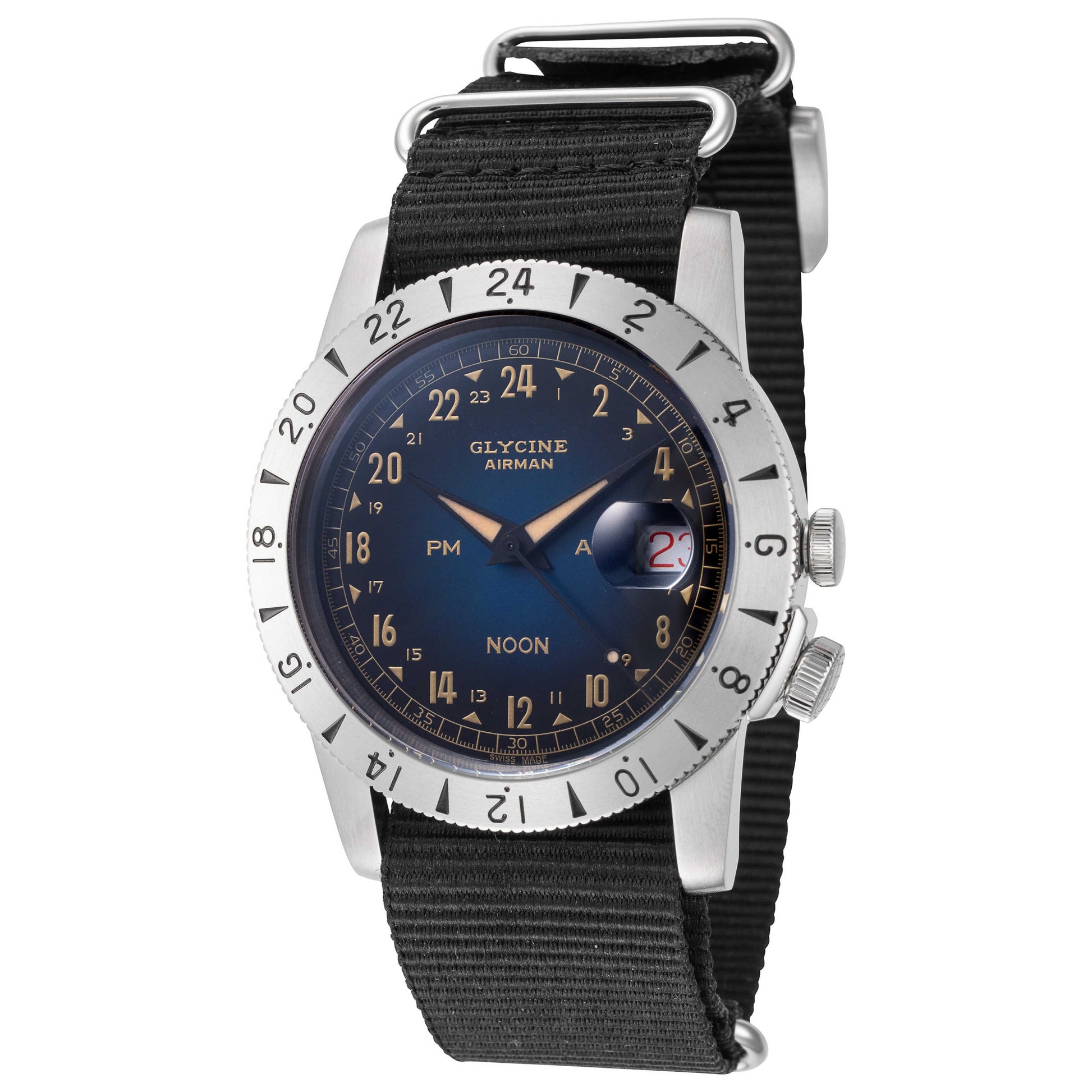 Front view of Glycine Airman Vintage Men's Automatic Watch GL0477