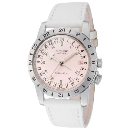 Front view of Glycine Airman Vintage GMT Purist Women's Automatic Watch GL0488