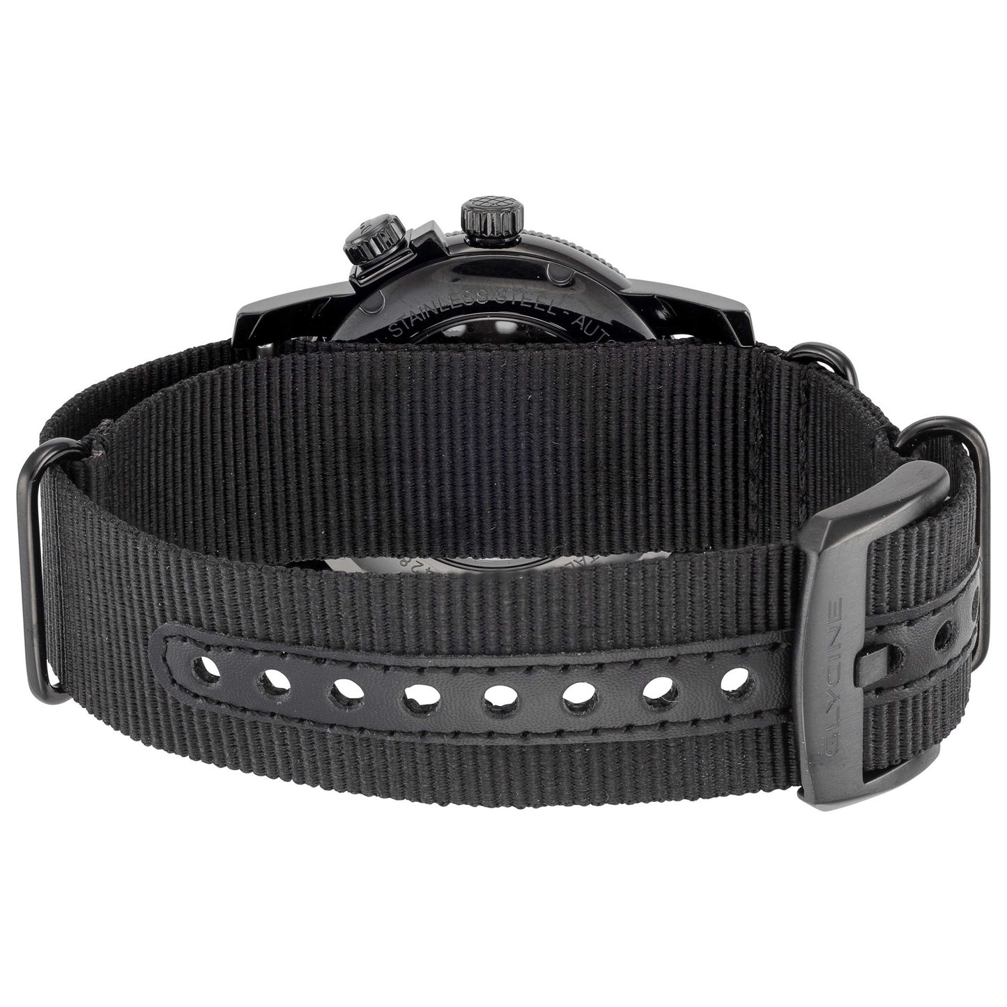 Back view of Glycine Airman Contemporary GMT Men's Automatic Watch GL0490