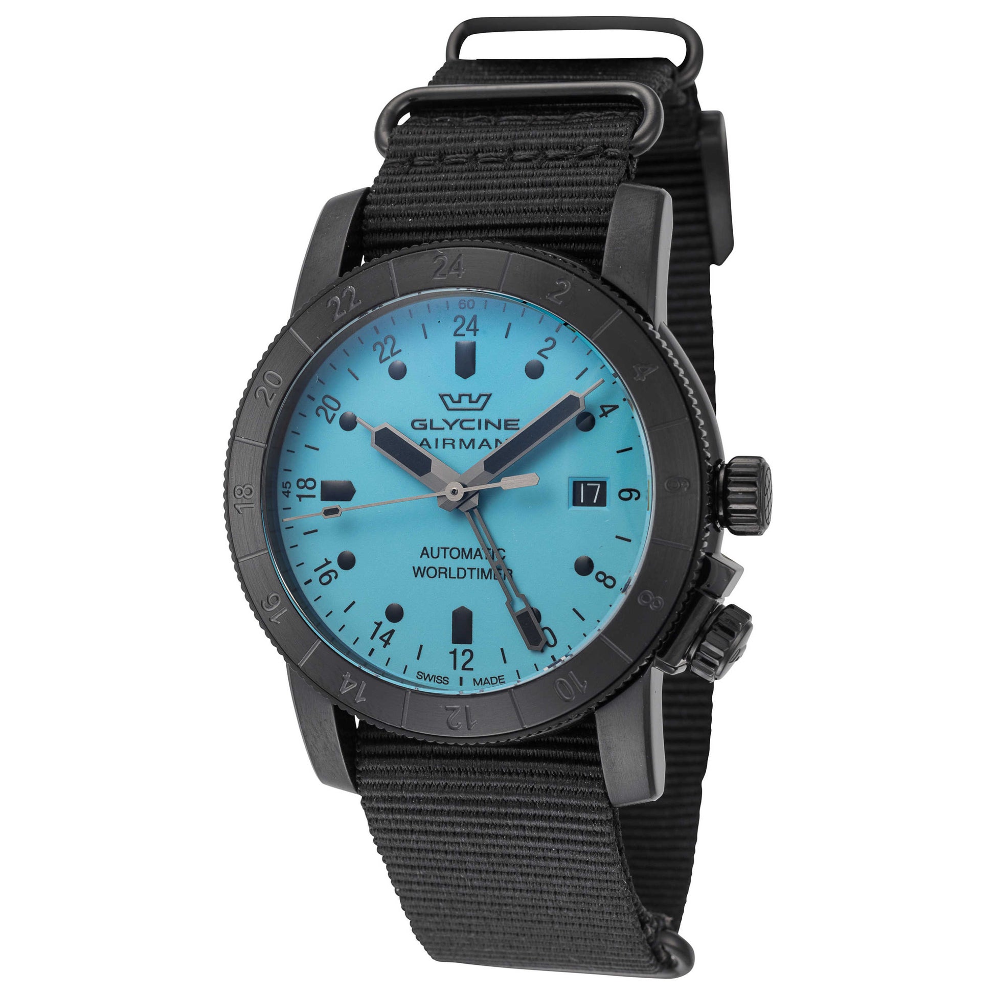 Front view of Glycine Airman Contemporary GMT Men's Automatic Watch GL0490