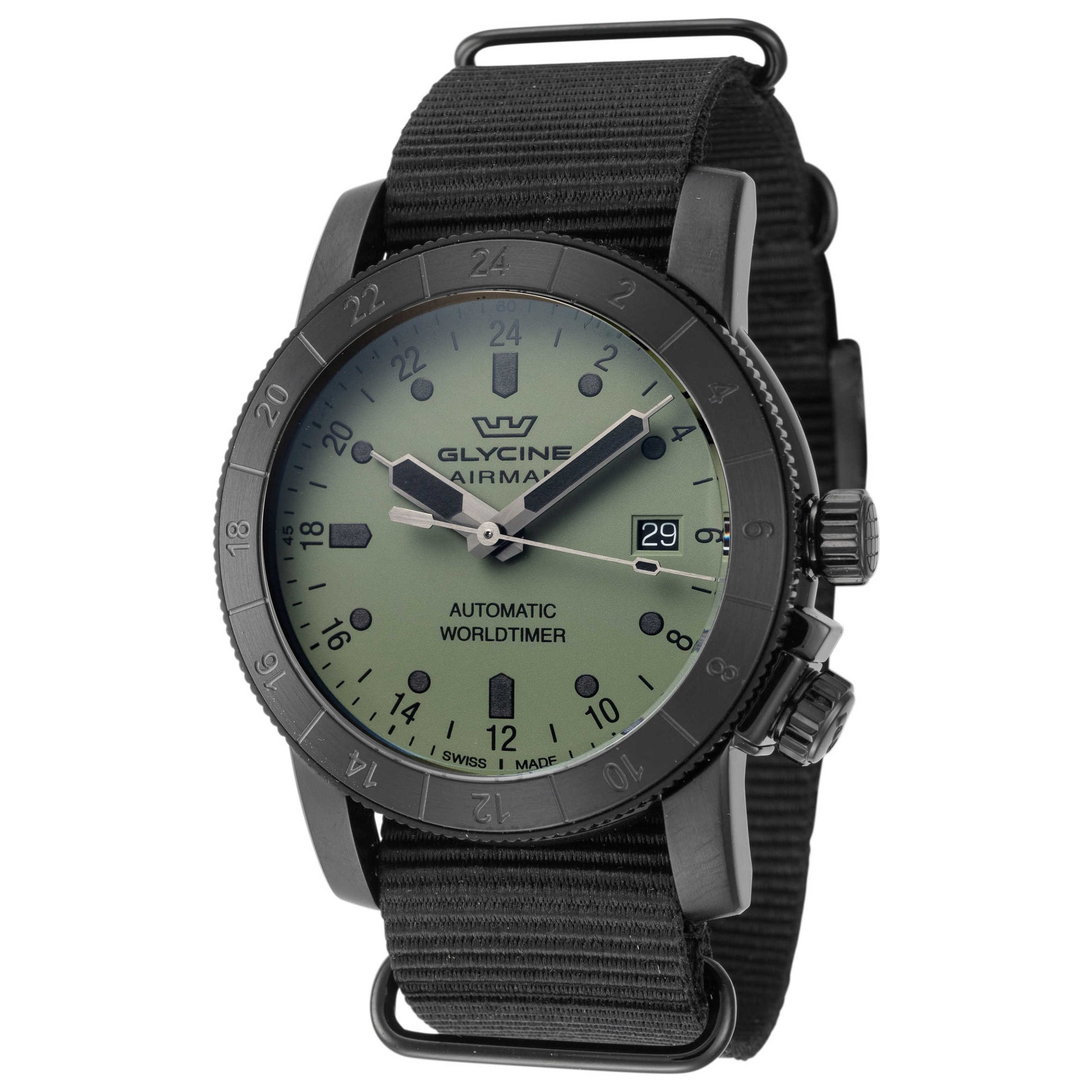 Front view of Glycine Airman Purist Men's Automatic Watch GL0492